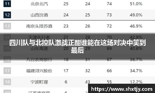 四川队与北控队激战正酣谁能在这场对决中笑到最后
